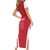 Custom Austria Football Short Sleeve Bodycon Dress Das Team With Eagle Mascot - Wonder Print Shop