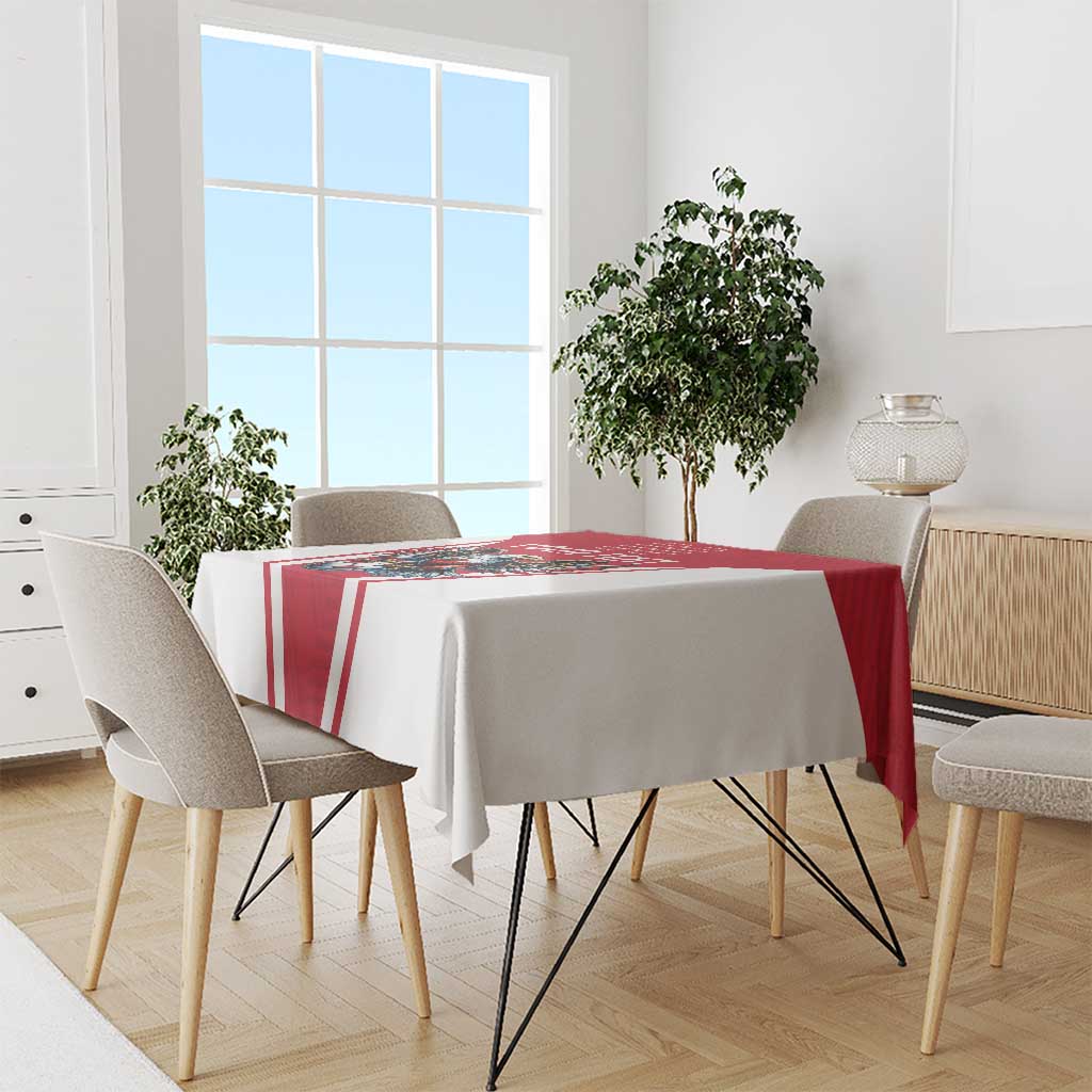 Custom Austria Football Tablecloth Das Team With Eagle Mascot - Wonder Print Shop