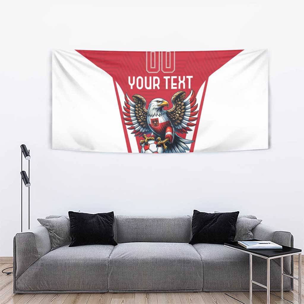 Custom Austria Football Tapestry Das Team With Eagle Mascot - Wonder Print Shop