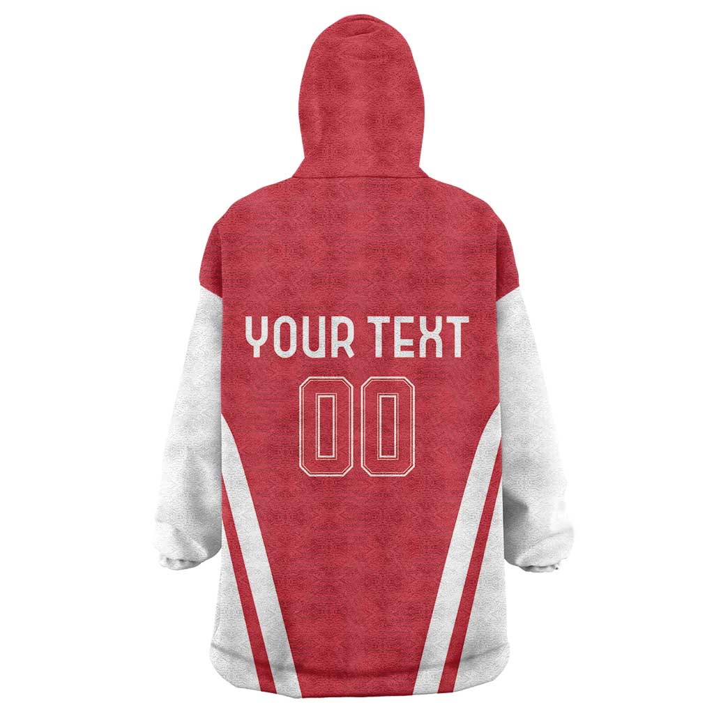 Custom Austria Football Wearable Blanket Hoodie Das Team With Eagle Mascot - Wonder Print Shop