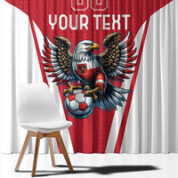 Custom Austria Football Window Curtain Das Team With Eagle Mascot - Wonder Print Shop