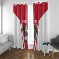 Custom Austria Football Window Curtain Das Team With Eagle Mascot - Wonder Print Shop