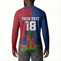Custom Afro-Haitians Football Spirit Button Sweatshirt Les Grenadiers 2026 World Cup