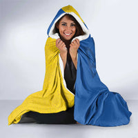 Ukraine Statehood Day 1918 Hooded Blanket Coat Of Arms With Ukrainian Folk Pattern