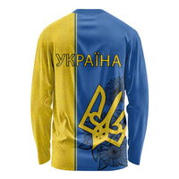 Ukraine Statehood Day 1918 Long Sleeve Shirt Coat Of Arms With Ukrainian Folk Pattern