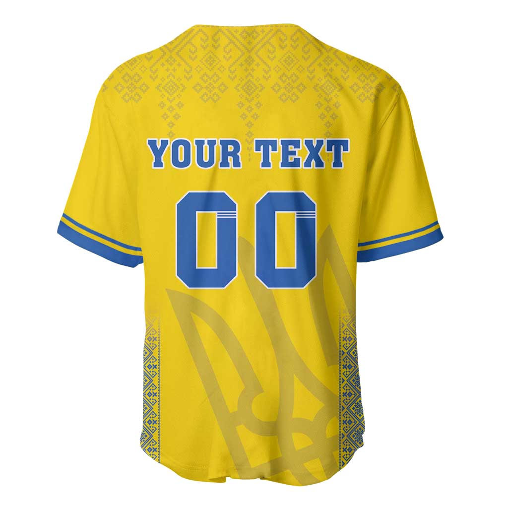 Custom Ukraine Football Baseball Jersey Come On Zbirna Yellow Version