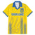 Custom Ukraine Football Family Matching Mermaid Dress and Hawaiian Shirt Come On Zbirna Yellow Version