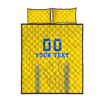 Custom Ukraine Football Quilt Bed Set Come On Zbirna Yellow Version