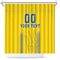 Custom Ukraine Football Shower Curtain Come On Zbirna Yellow Version