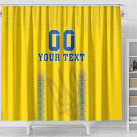Custom Ukraine Football Shower Curtain Come On Zbirna Yellow Version