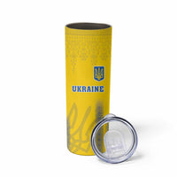 Custom Ukraine Football Skinny Tumbler Come On Zbirna Yellow Version