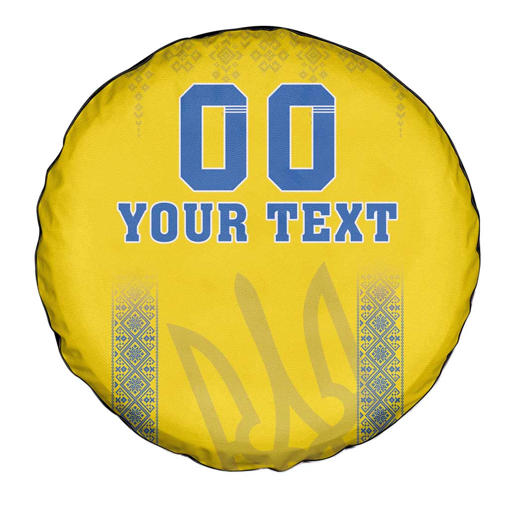 Custom Ukraine Football Spare Tire Cover Come On Zbirna Yellow Version