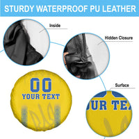 Custom Ukraine Football Spare Tire Cover Come On Zbirna Yellow Version