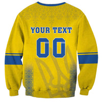Custom Ukraine Football Sweatshirt Come On Zbirna Yellow Version