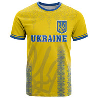 Custom Ukraine Football T Shirt Come On Zbirna Yellow Version