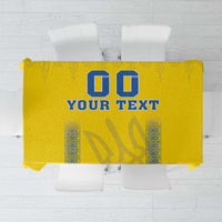 Custom Ukraine Football Tablecloth Come On Zbirna Yellow Version