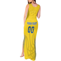 Custom Ukraine Football Tank Maxi Dress Come On Zbirna Yellow Version