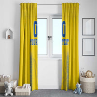 Custom Ukraine Football Window Curtain Come On Zbirna Yellow Version
