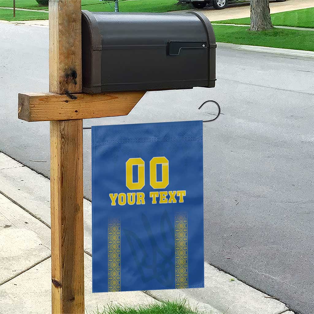 Custom Ukraine Football Garden Flag Come On Zbirna Blue Version