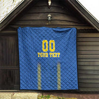 Custom Ukraine Football Quilt Come On Zbirna Blue Version