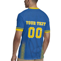 Custom Ukraine Football Rugby Jersey Come On Zbirna Blue Version