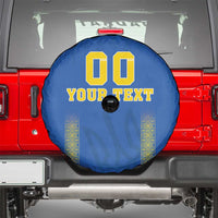 Custom Ukraine Football Spare Tire Cover Come On Zbirna Blue Version