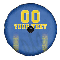 Custom Ukraine Football Spare Tire Cover Come On Zbirna Blue Version