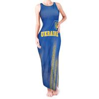Custom Ukraine Football Tank Maxi Dress Come On Zbirna Blue Version