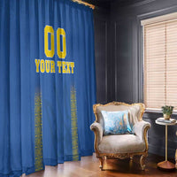 Custom Ukraine Football Window Curtain Come On Zbirna Blue Version