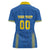Custom Ukraine Football Women Polo Shirt Come On Zbirna Blue Version