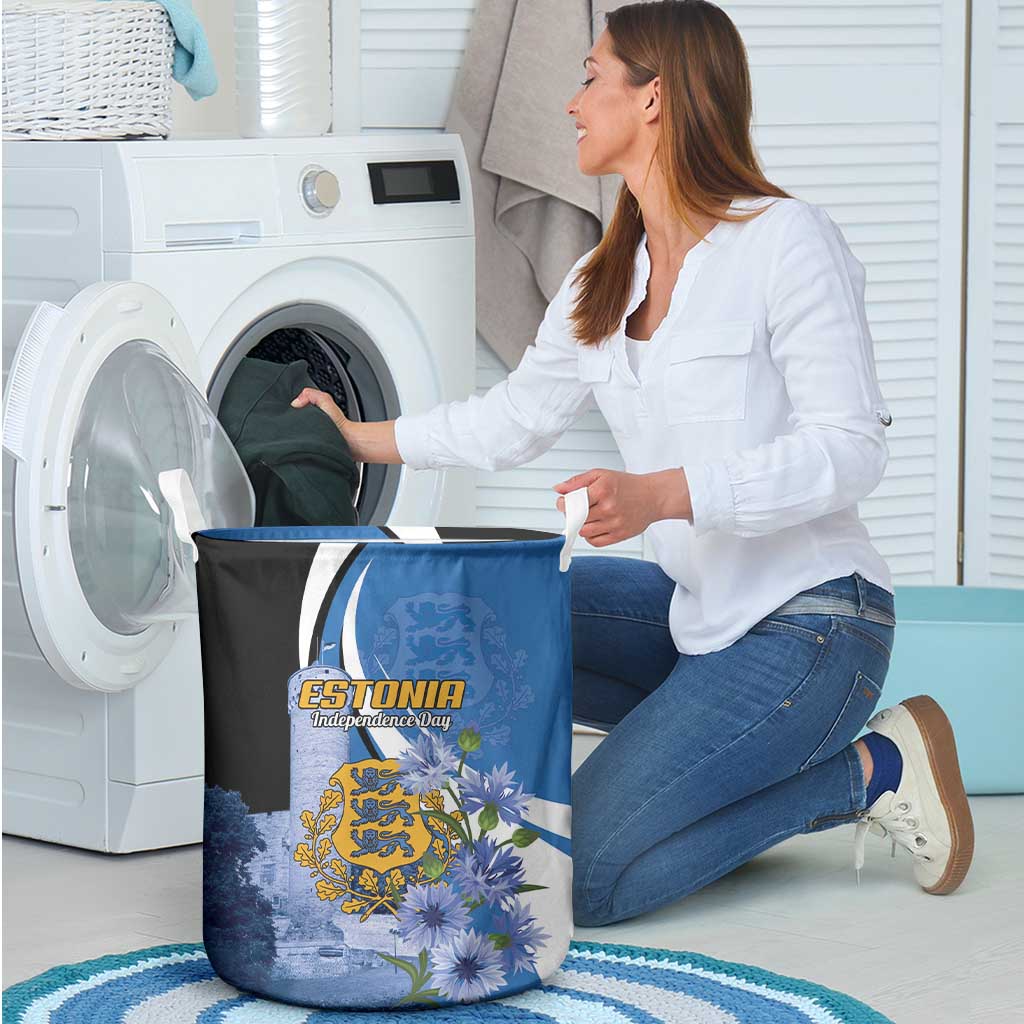 Estonia Independence Day Laundry Basket Pikk Hermann Tower Estonian Pride