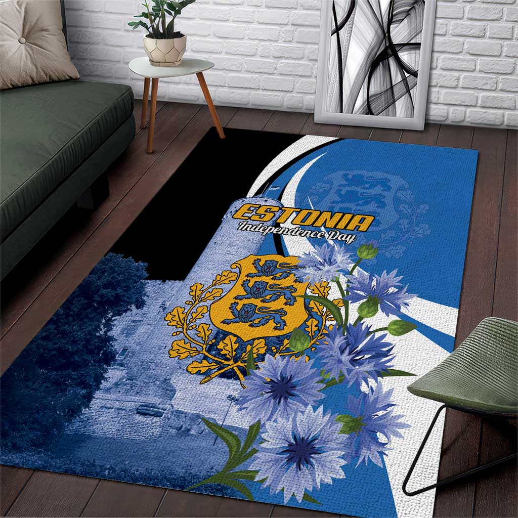 Estonia Independence Day Area Rug Pikk Hermann Tower Estonian Pride