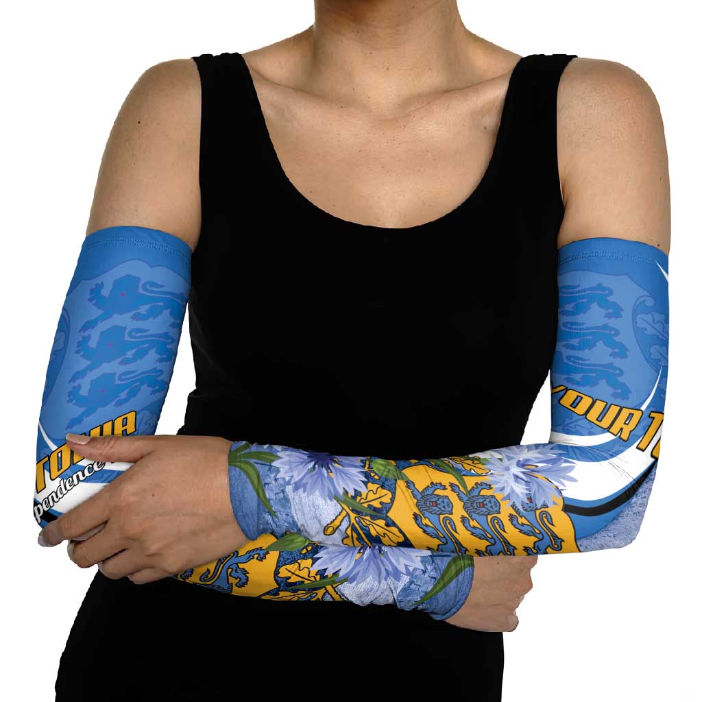 Estonia Independence Day Personalized Arm Sleeves Pikk Hermann Tower Estonian Pride