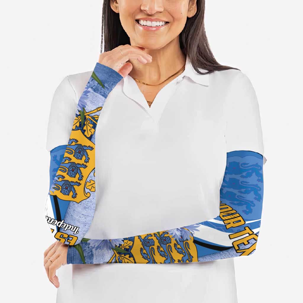 Estonia Independence Day Personalized Arm Sleeves Pikk Hermann Tower Estonian Pride