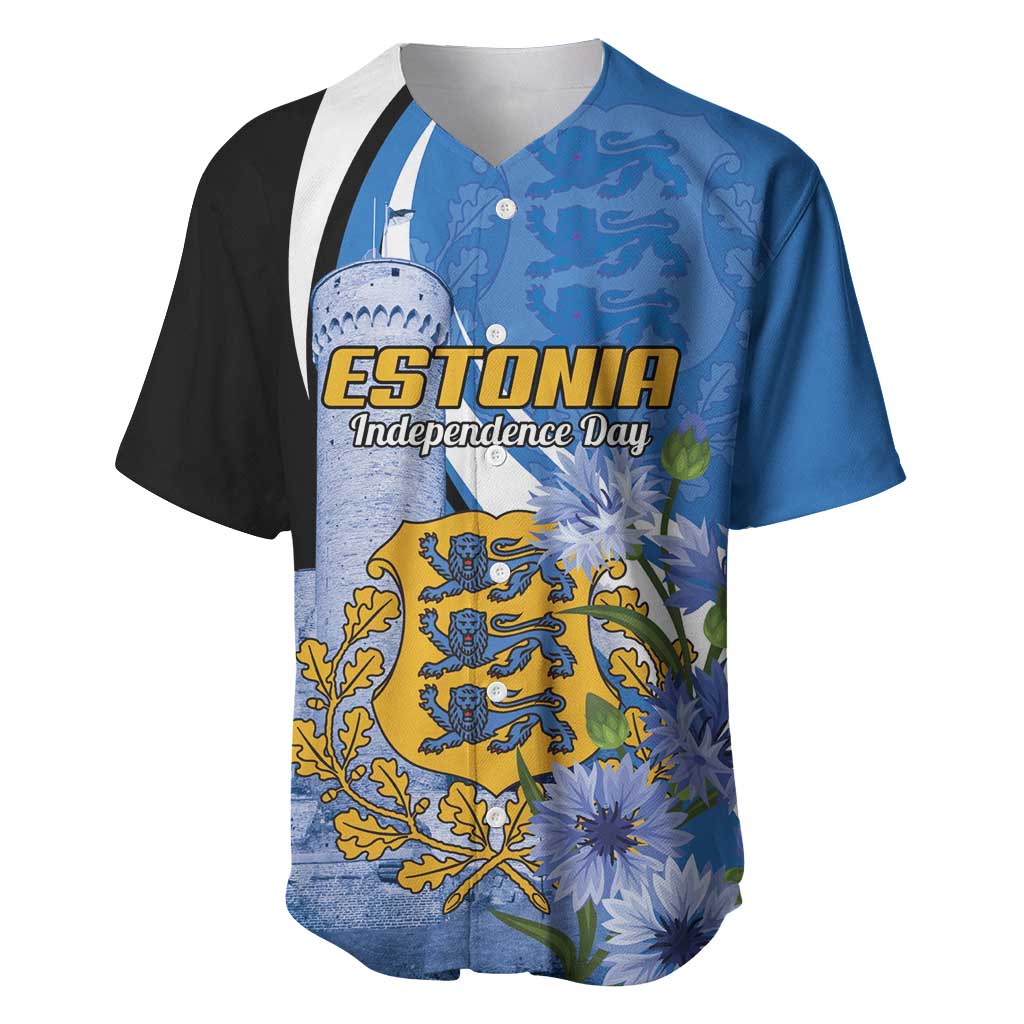 Estonia Independence Day Personalized Baseball Jersey Pikk Hermann Tower Estonian Pride
