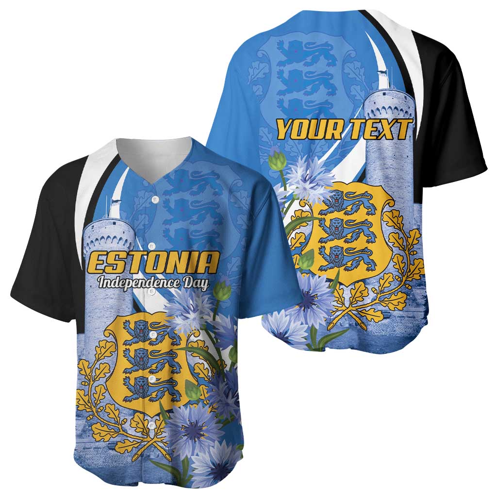 Estonia Independence Day Personalized Baseball Jersey Pikk Hermann Tower Estonian Pride