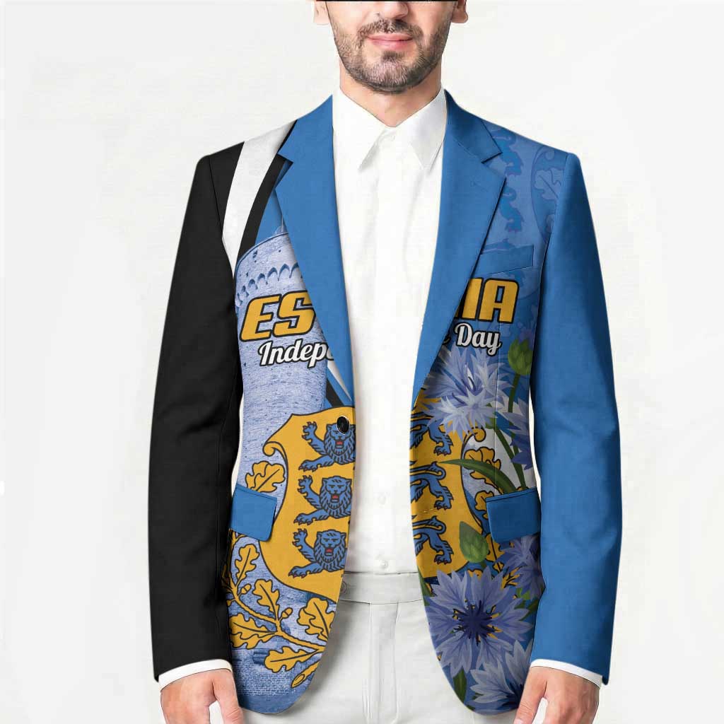 Estonia Independence Day Personalized Blazer Pikk Hermann Tower Estonian Pride