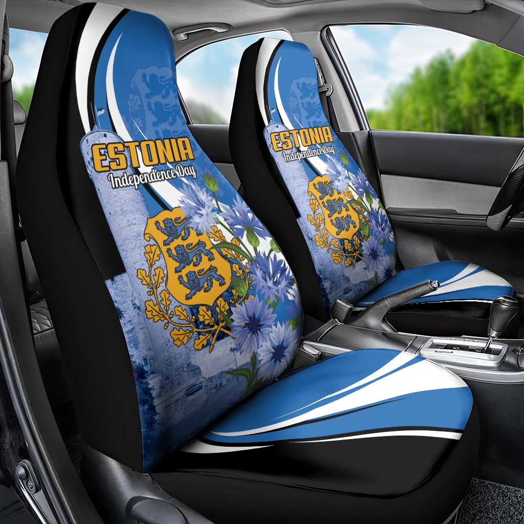 Estonia Independence Day Car Seat Cover Pikk Hermann Tower Estonian Pride