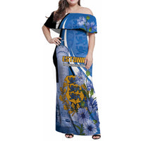 Estonia Independence Day Personalized Family Matching Off Shoulder Maxi Dress and Hawaiian Shirt Pikk Hermann Tower Estonian Pride