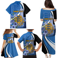 Estonia Independence Day Personalized Family Matching Puletasi and Hawaiian Shirt Pikk Hermann Tower Estonian Pride