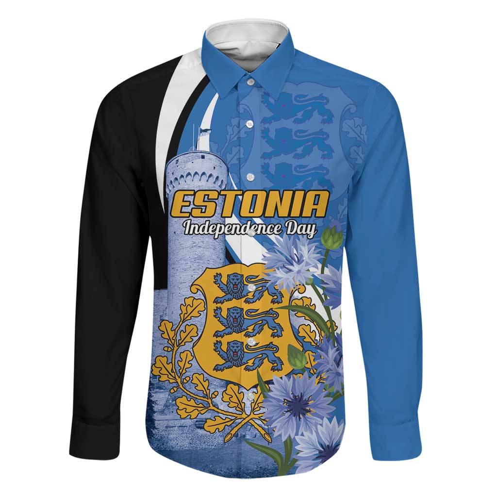 Estonia Independence Day Personalized Family Matching Summer Maxi Dress and Hawaiian Shirt Pikk Hermann Tower Estonian Pride