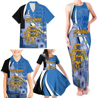 Estonia Independence Day Personalized Family Matching Tank Maxi Dress and Hawaiian Shirt Pikk Hermann Tower Estonian Pride