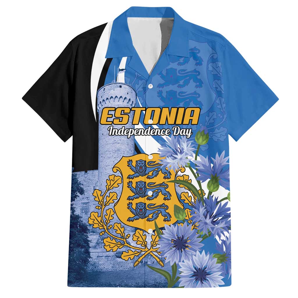 Estonia Independence Day Personalized Hawaiian Shirt Pikk Hermann Tower Estonian Pride