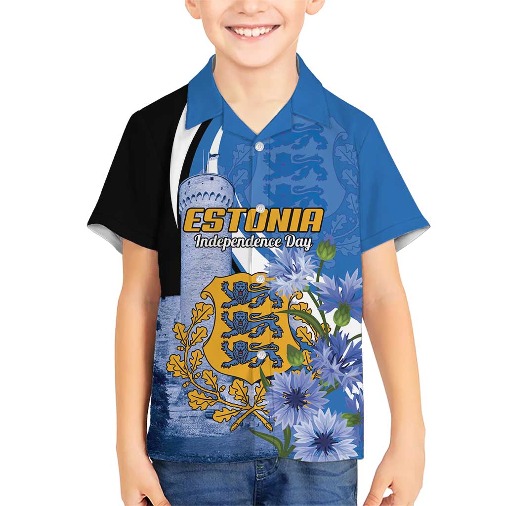 Estonia Independence Day Personalized Hawaiian Shirt Pikk Hermann Tower Estonian Pride
