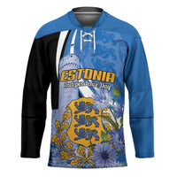 Estonia Independence Day Personalized Hockey Jersey Pikk Hermann Tower Estonian Pride
