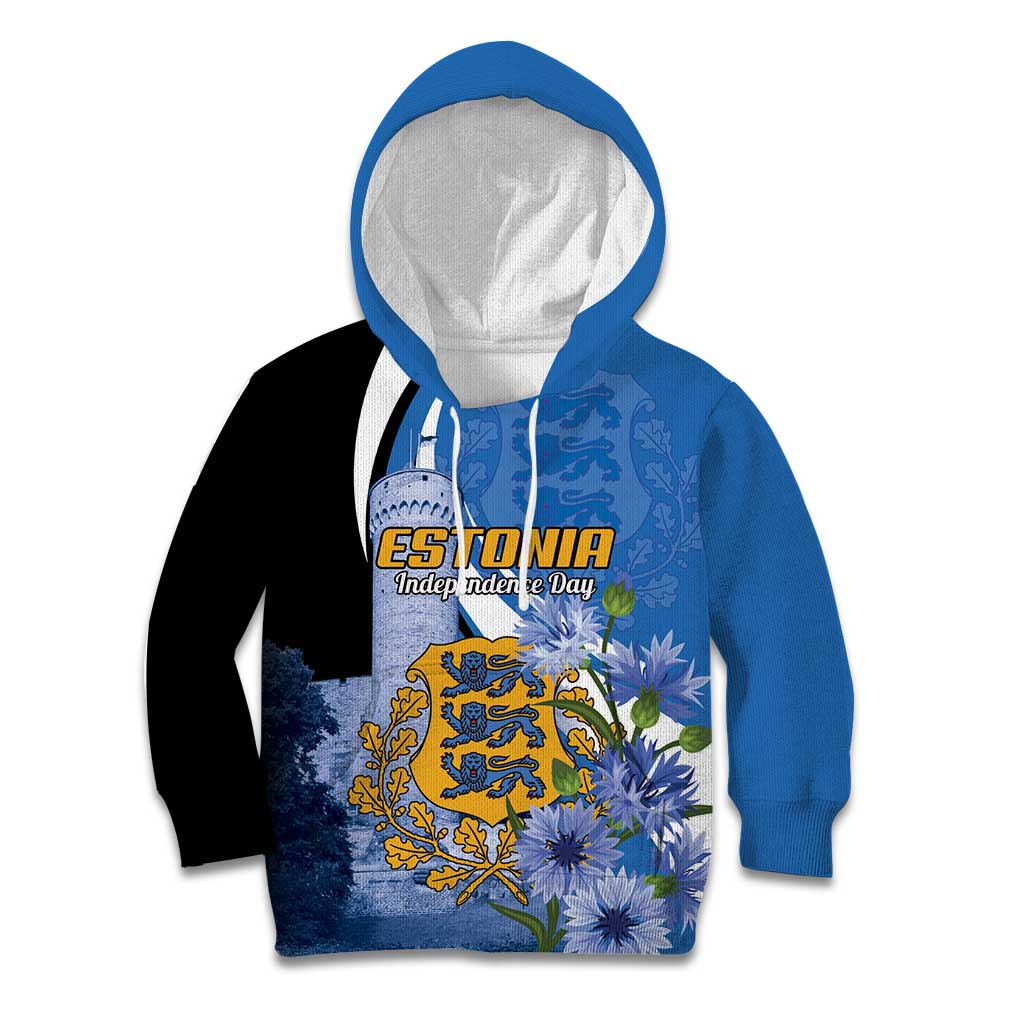 Estonia Independence Day Personalized Kid Hoodie Pikk Hermann Tower Estonian Pride
