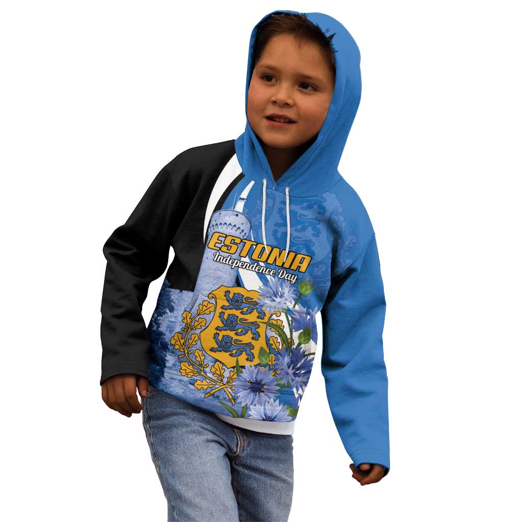 Estonia Independence Day Personalized Kid Hoodie Pikk Hermann Tower Estonian Pride