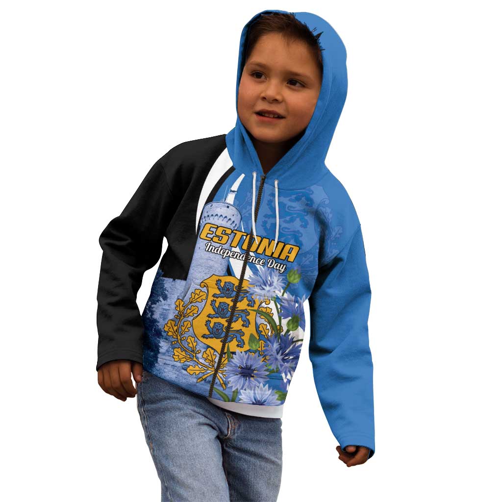 Estonia Independence Day Personalized Kid Hoodie Pikk Hermann Tower Estonian Pride