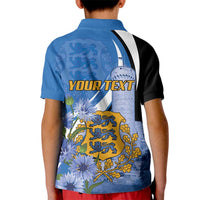 Estonia Independence Day Personalized Kid Polo Shirt Pikk Hermann Tower Estonian Pride
