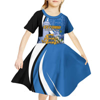 Estonia Independence Day Personalized Kid Short Sleeve Dress Pikk Hermann Tower Estonian Pride